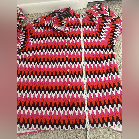 VILAGALLO SARA SHIRT MULTICOLOUR POINT WAVES PRINT size 42 - Picture 8 of 12